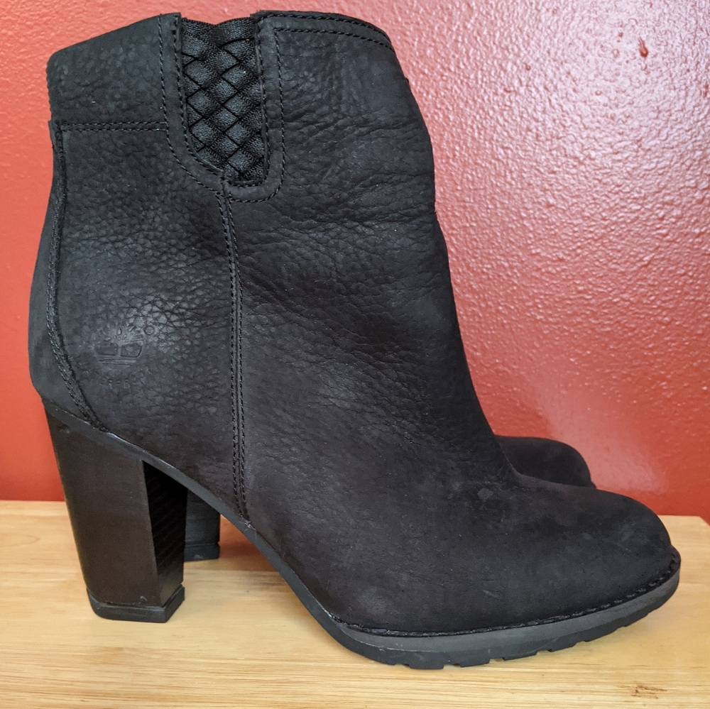 Black Timberland booties